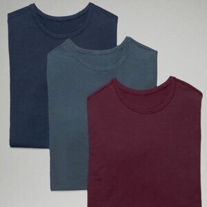 Lululemon - 5 Year Basic T-Shirt 3 Pack (Nautical Navy/Iron Blue/Cassis) - L